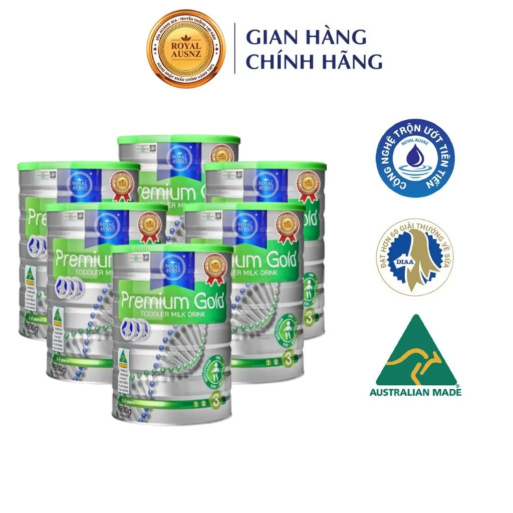 Ảnh Combo 6 Sữa Hoàng Gia ROYAL AUSNZ Premium Gold 3 Hộp 900g 1