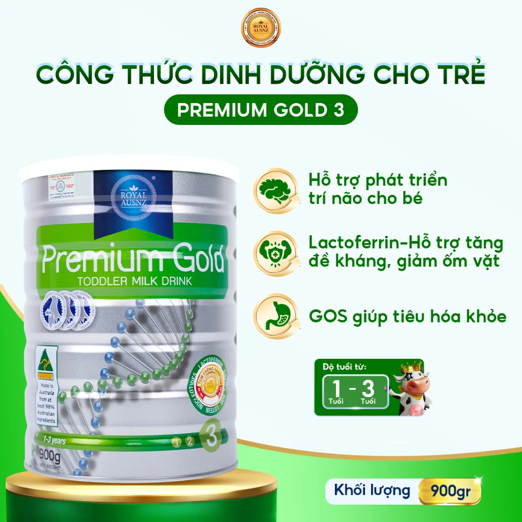 Ảnh Combo 6 Sữa Hoàng Gia ROYAL AUSNZ Premium Gold 3 Hộp 900g 2