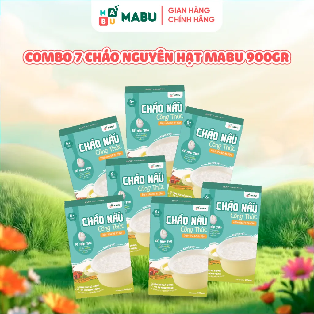 Ảnh Combo 7 cháo nấu công thức Mabu nguyên hạt cho bé ăn dặm 1