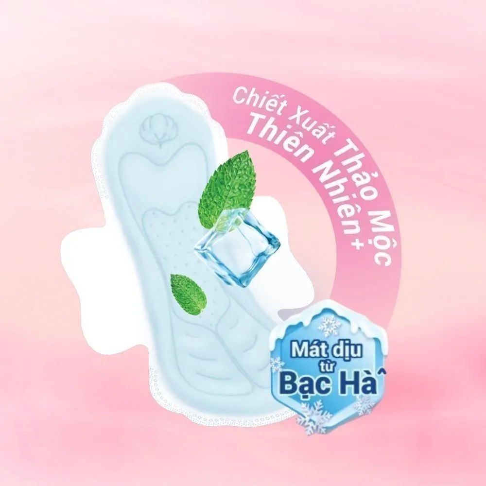 Ảnh Combo 8 gói Băng vệ sinh Molped thiên nhiên Mát lạnh có cánh (GÓI 8 MIẾNG) 2
