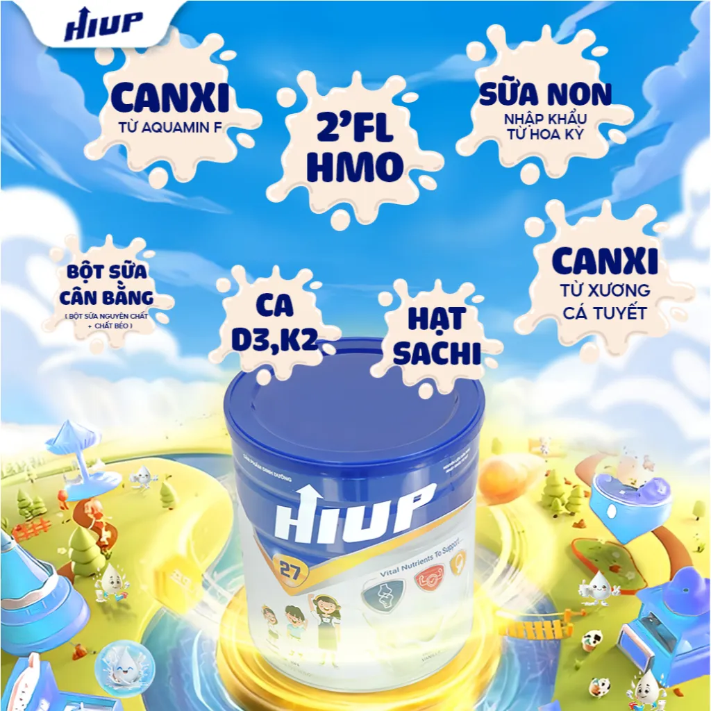 Ảnh Combo 8 hộp tặng 2 HiupD3k2, Thực phẩm dinh dưỡng HIUP tăng chiều cao cho trẻ từ 2 đến 15 tuổi 3