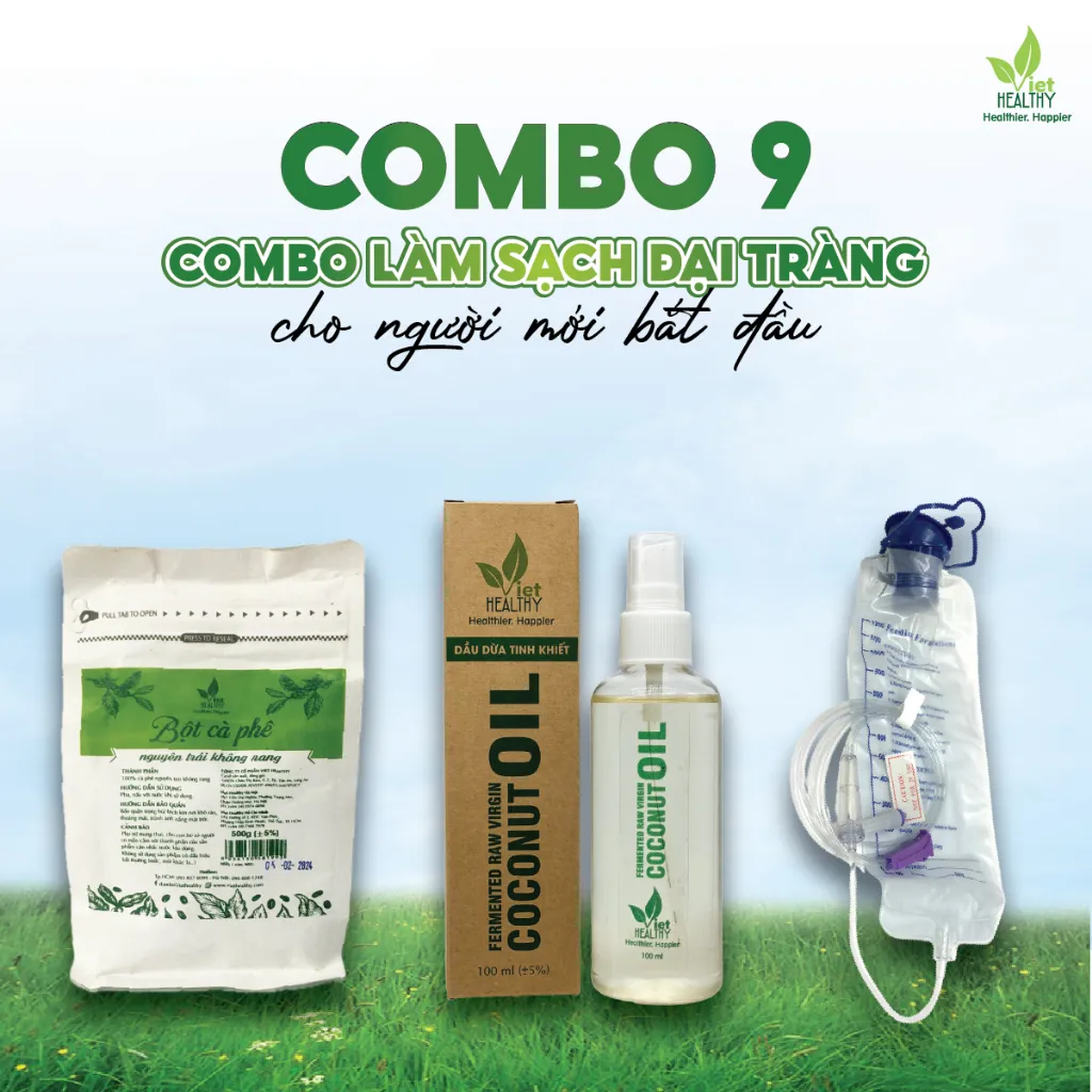 Ảnh COMBO 9 Làm Sạch Đại Tràng: Bột Cà Phê Nguyên Trái Không Rang 500g + Túi Nhựa+ 3 Dây Nhựa + Dầu Dừa 100ml 2