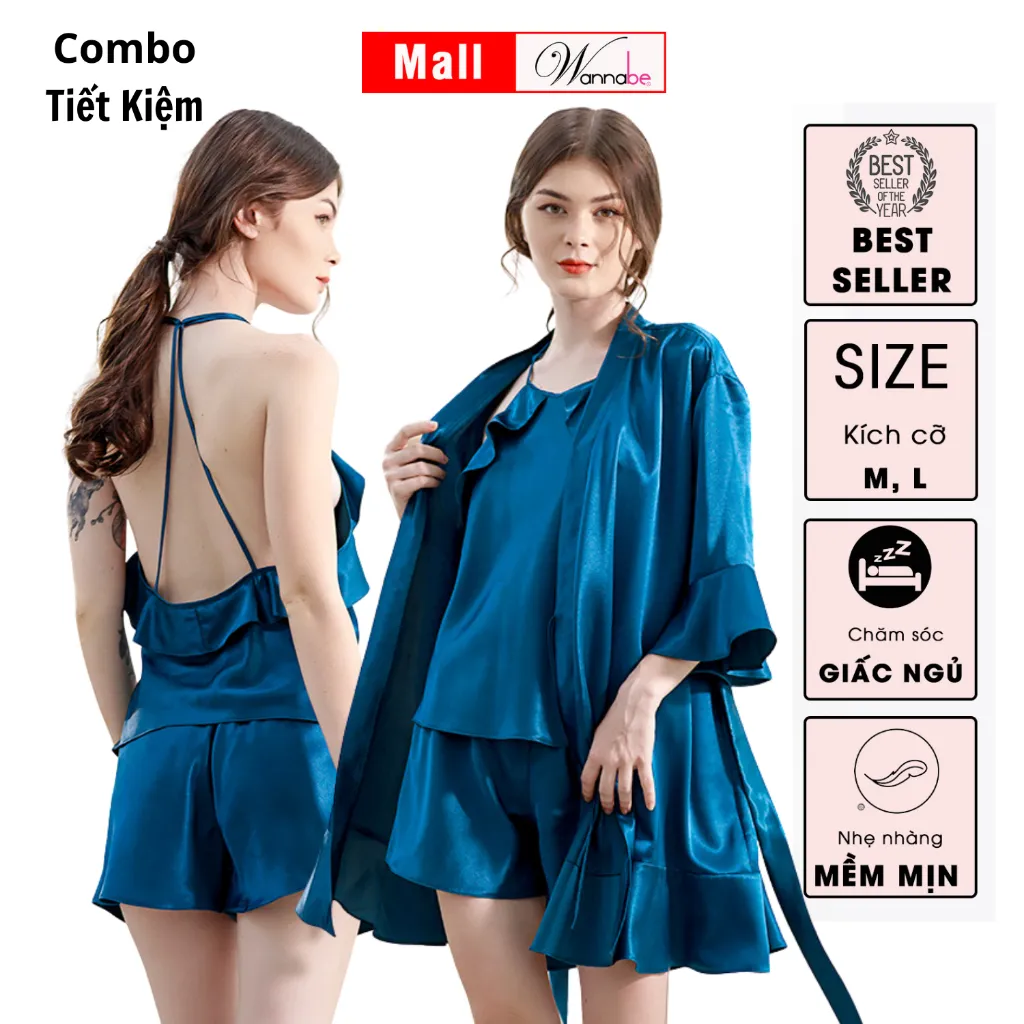 Review Combo Áo Choàng Ngủ + Bộ Đùi Nữ WANNABE KIBSS22: Sang Trọng, Quyến Rũ & Tiết Kiệm