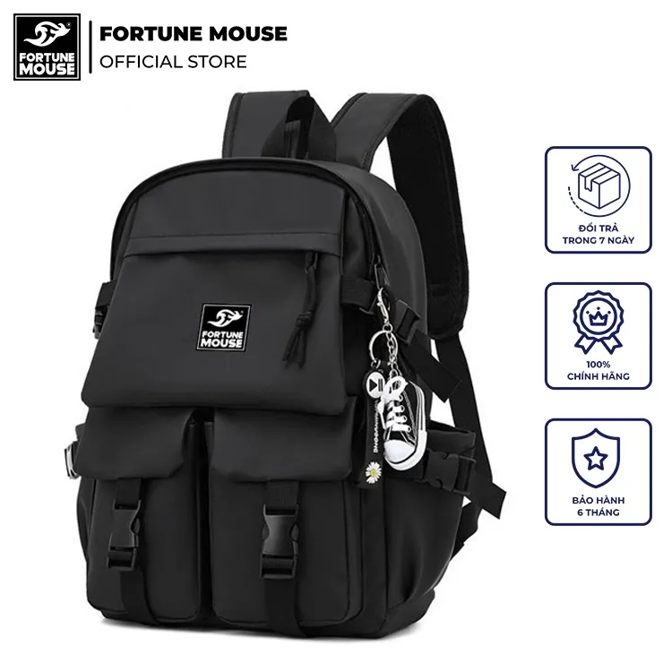 Ảnh COMBO: Balo Fortune Mouse laptop B188 + Túi Đeo chéo Hàn Quốc 012 (không kèm móc khóa) 3