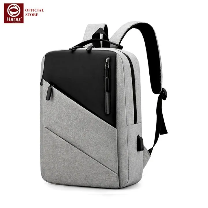 Ảnh Combo Balo Laptop tích hợp cáp sạc USB và Túi chống sốc laptop bảo vệ laptop HARAS HR298TC001 3