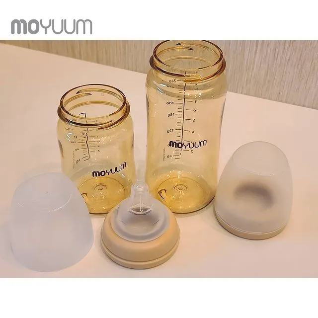 Ảnh Combo Bình sữa MOYUUM nhựa PPSU 170ml (núm 0-2m) và 270ml ( núm 2-5m) phiên bản không họa tiết 3