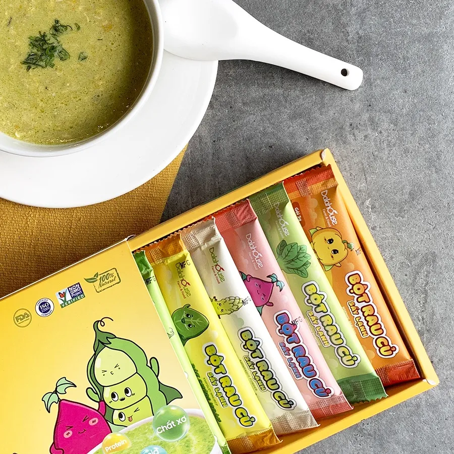 Ảnh Combo bột rau cho bé nguyên chất Dalahouse công nghệ sấy lạnh tiêu chuẩn Châu Âu hộp 21 gói x 3 gr 2