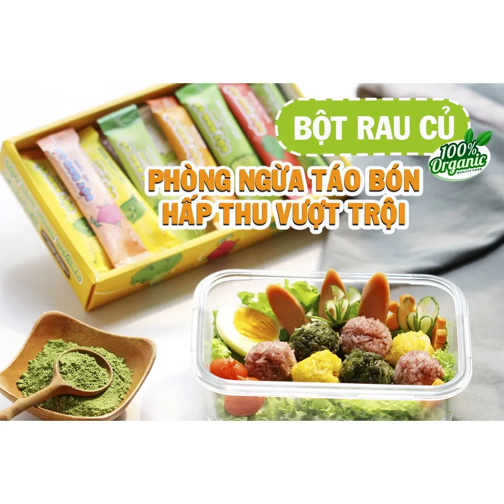 Ảnh Combo bột rau cho bé nguyên chất Dalahouse công nghệ sấy lạnh tiêu chuẩn Châu Âu hộp 7 gói x 3 gr 3
