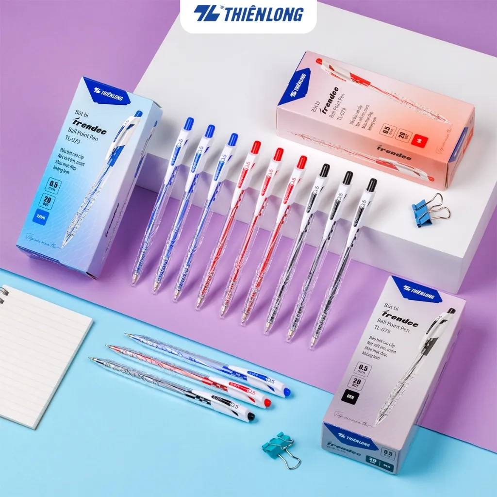 Ảnh Combo  Bút Bi Thiên Long TL-079 đầu bi 0.5mm 1