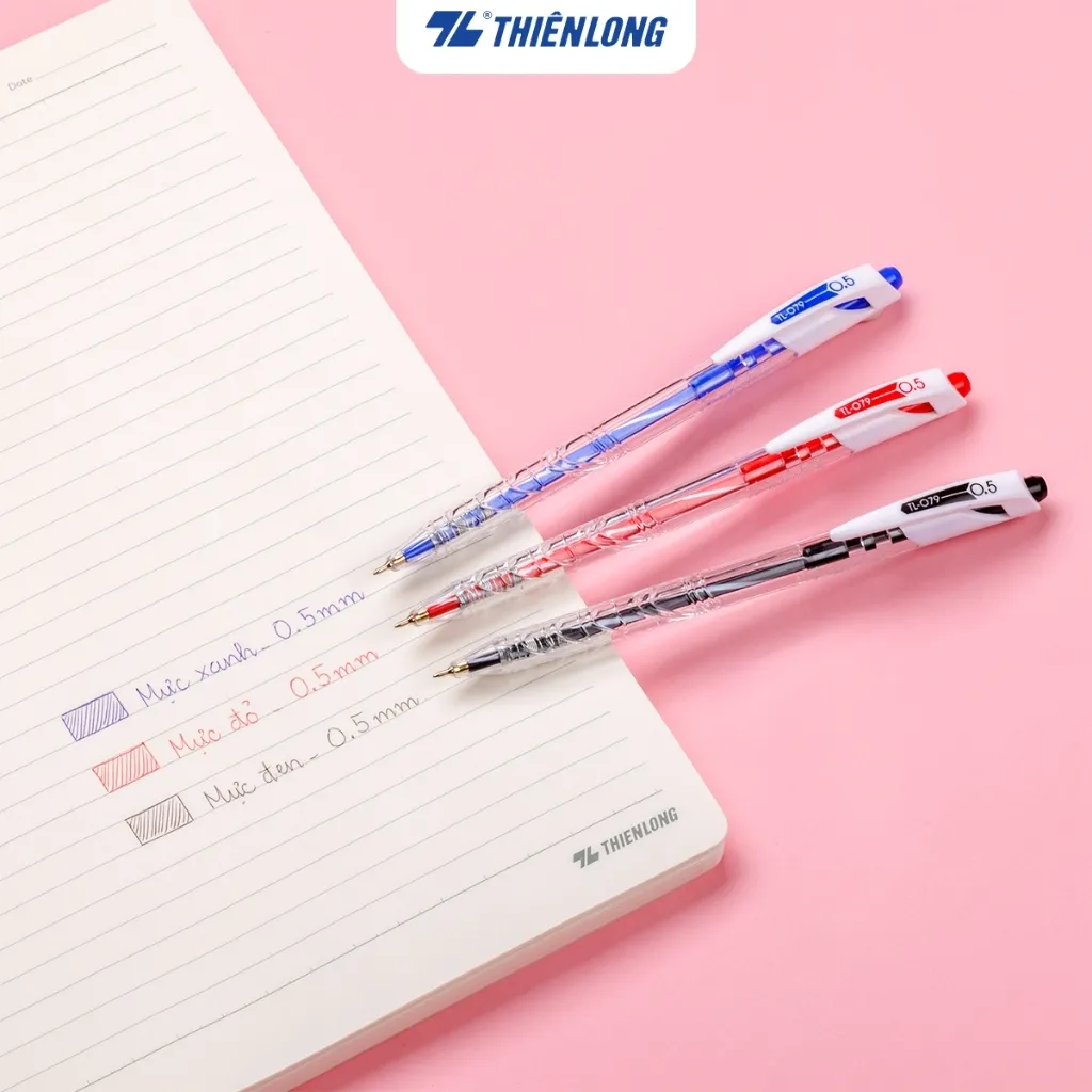 Ảnh Combo  Bút Bi Thiên Long TL-079 đầu bi 0.5mm 4