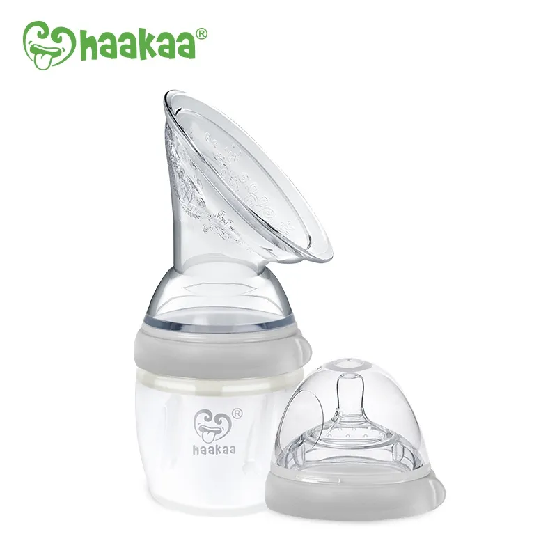 Ảnh Combo cốc hứng sữa Gen.3 160ml kèm núm ti size S Haakaa. Chất liệu silicone cao cấp, an toàn. Không BPA, PVC, phthalate 2