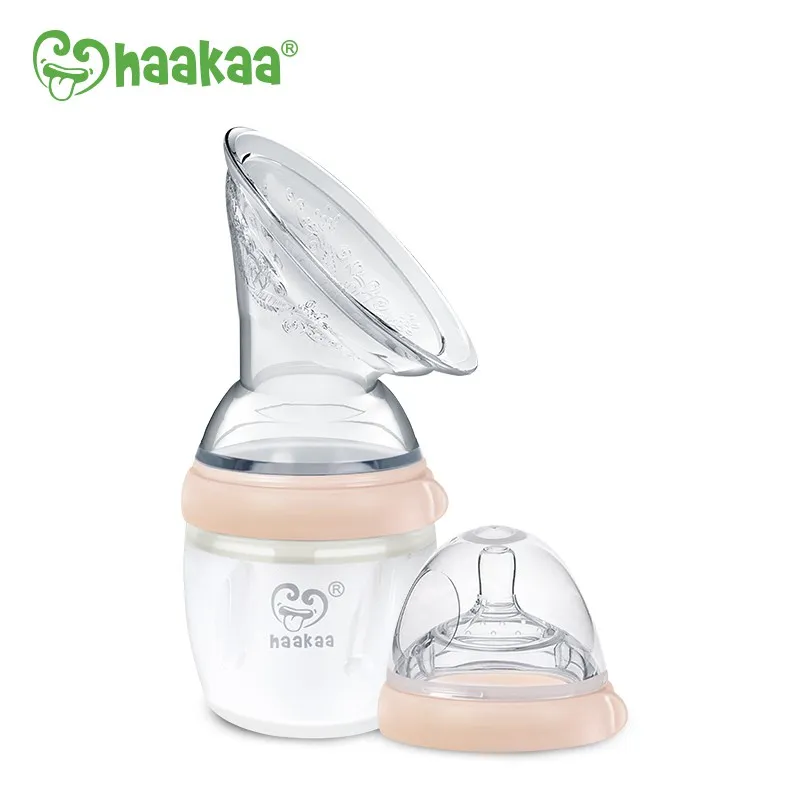 Ảnh Combo cốc hứng sữa Gen.3 160ml kèm núm ti size S Haakaa. Chất liệu silicone cao cấp, an toàn. Không BPA, PVC, phthalate 4