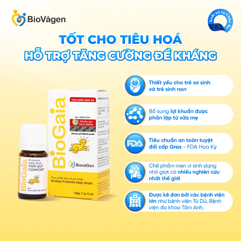 Ảnh Combo cùng con khỏe mạnh gồm 1 lọ men vi sinh BioGaia Protectis Drops và 3 hộp men vi sinh BioGaia dạng viên 1