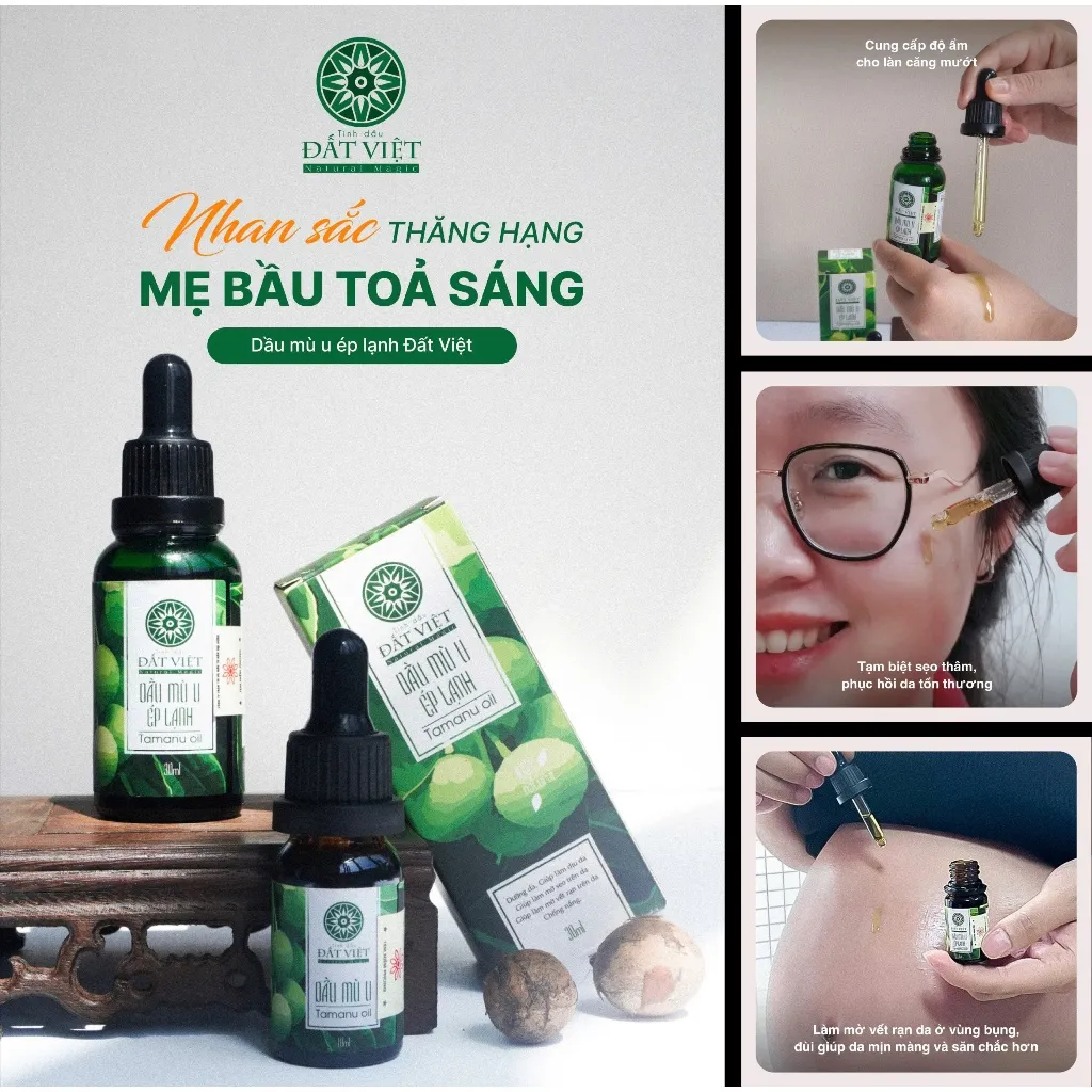 Ảnh Combo dầu mù u ép lạnh nguyên chất Tinh dầu Đất Việt dung tích 10ml và 30ml 3