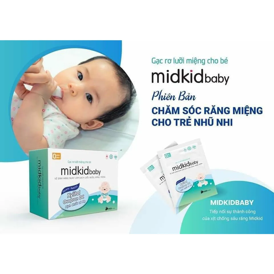 Ảnh Combo gạc rơ lưỡi Midkid Baby cho bé sơ sinh giúp làm sạch lưỡi, nướu và khoang miệng, an toàn, đạt tiêu chuẩn ISO 5 sao 2