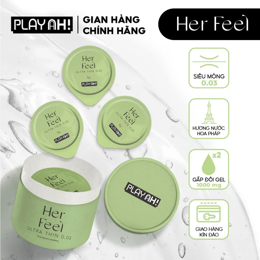 Ảnh Combo Gel Bôi Trơn 100ml + Bao Cao Su PlayAh Hộp 10 Siêu Mỏng 0.03, Kéo Dài Thời Gian, Thêm Gai, Ôm Khít 2