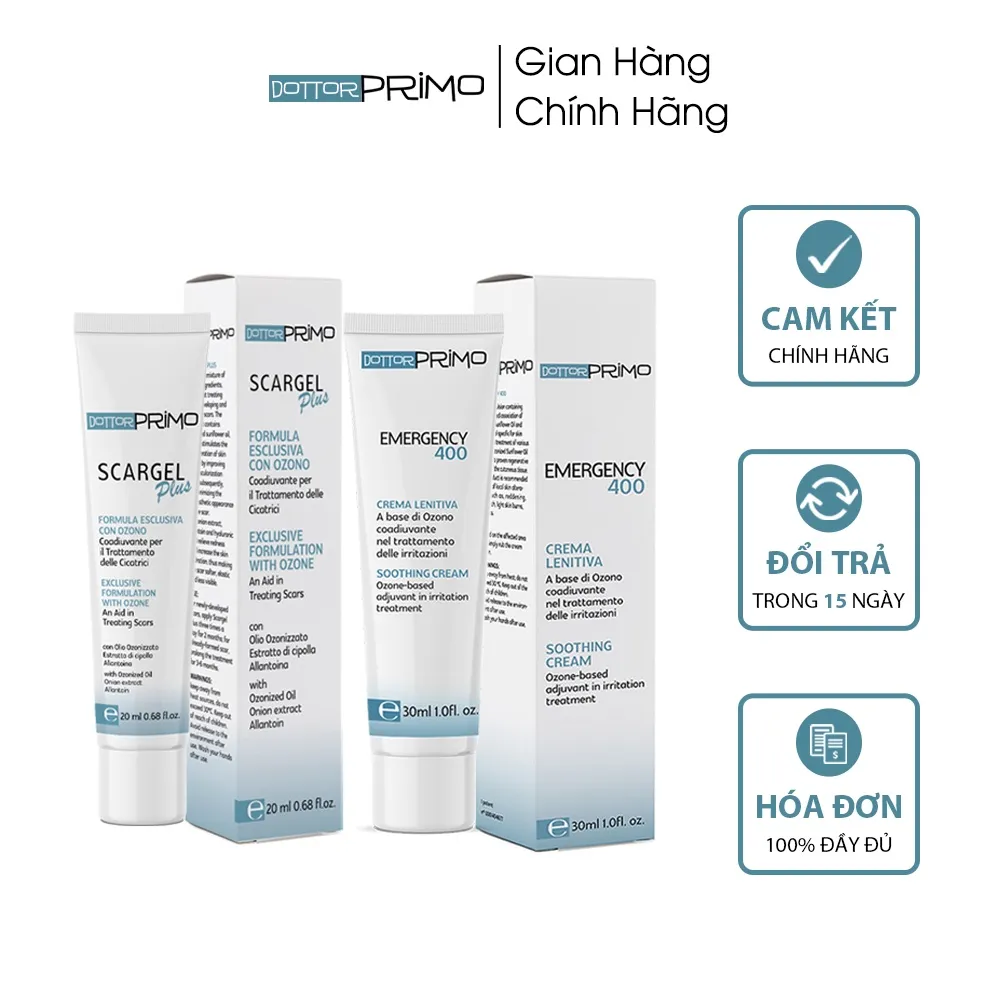 Ảnh Combo Kem Bôi Vết Thương, Làm Mờ Sẹo DottorPrimo Emergency 400 30ml & DottorPrimo Scargel Plus 20ml 1