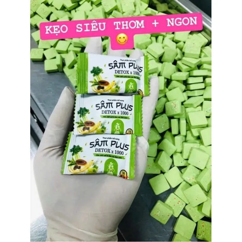 Ảnh ComBo Kẹo giảm cân Sâm Plus, Combo Sâm Trà Detox x1000, giảm cân, giảm mỡ bụng, đốt chất béo, thải độc tố 2