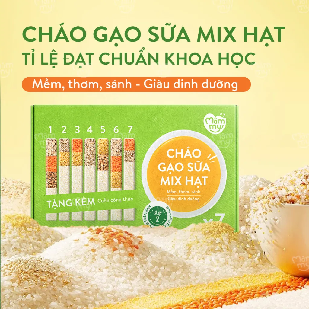 Ảnh Combo Khởi đầu gồm hộp 7 cháo gạo mix Mămmy, 3 dầu 30ml giàu dinh dưỡng cho bé từ 6 - 8 tháng 2