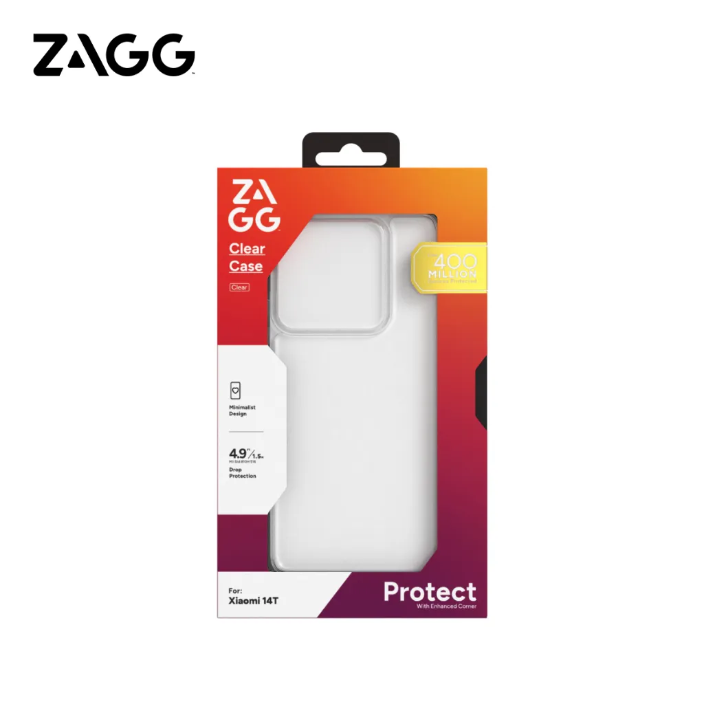 Ảnh Combo kính dán màn hình ZAGG Plus Edge và Ốp lưng ZAGG ESNTL Clear cho Xiaomi 14T/ 14T Pro 1