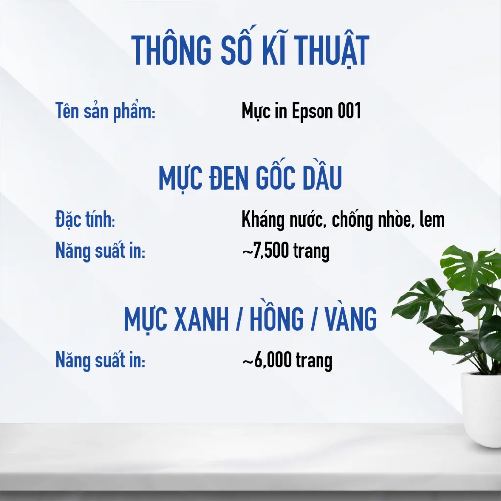 Ảnh Combo Mực In Epson 001 Dùng Cho Máy L4150/L4160/L6160/L6170/L6190/L4260/L4266/L6260/L6270/L6290/L14150 2