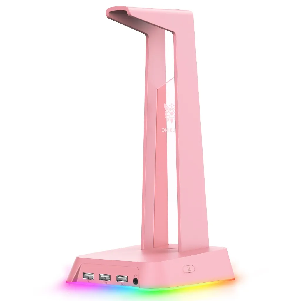 Ảnh Combo Onikuma Gaming 6 (Tai nghe Không Dây B90 Pink + Chuột CW905 wireless 2.4G Pink + Giá Đỡ ST-2 Pink) 1