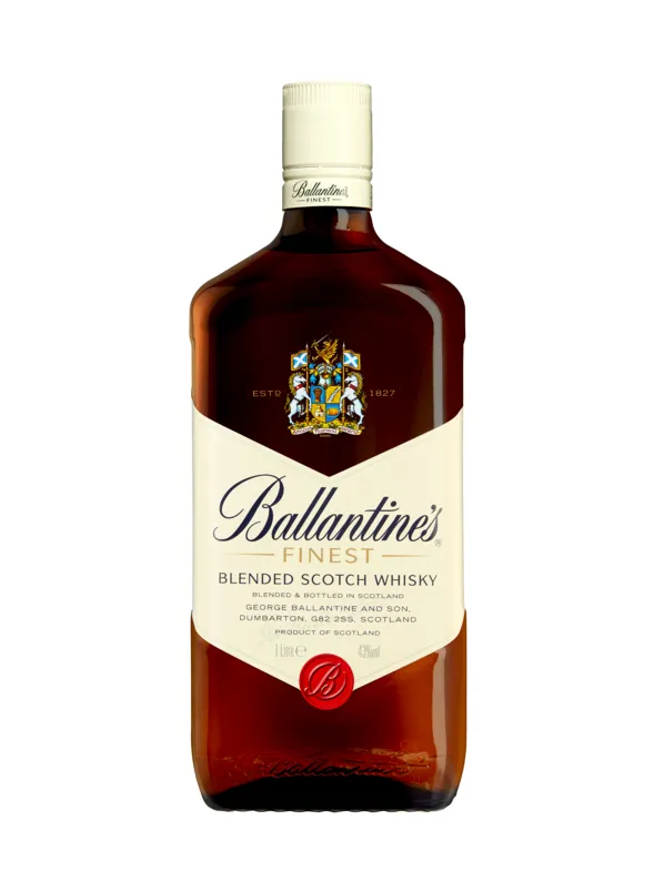 Ảnh Combo Rượu whisky Ballantines Finest Nồng Độ Alc 40% 700ml và Ballantines Finest  350ml  2 chai Không Kèm Hộp 3