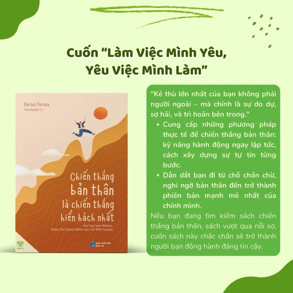 Ảnh Combo Sách Vững Tâm Đúng Hướng - Hiểu Mình Chọn Nghề + Chiến Thắng Bản Thân Là Chiến Thắng Hiển Hách Nhất - YMATE BOOKS 3
