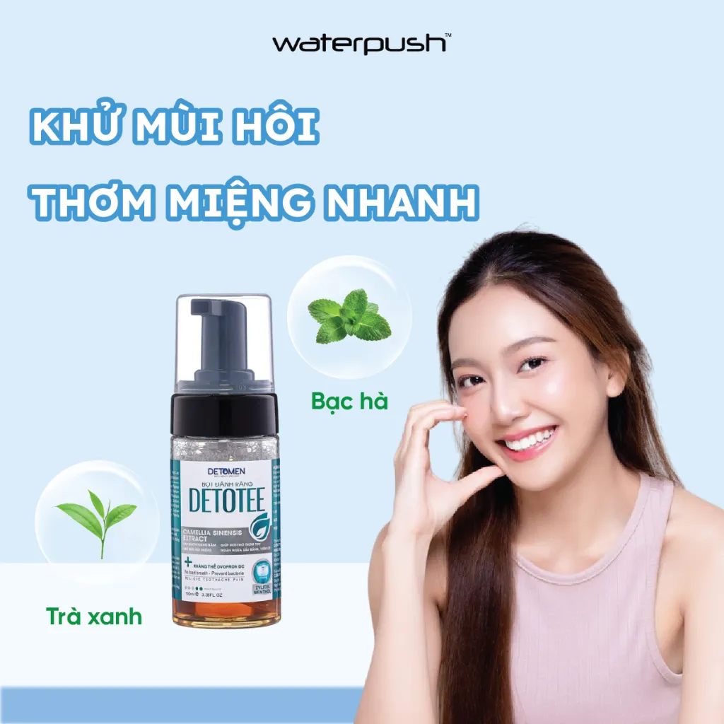 Ảnh Combo sản phẩm chăm sóc răng miệng toàn diện WaterPush - Nước súc miệng + Xịt Miệng + Bàn Chải + Kem Đánh Răng Phoca 4