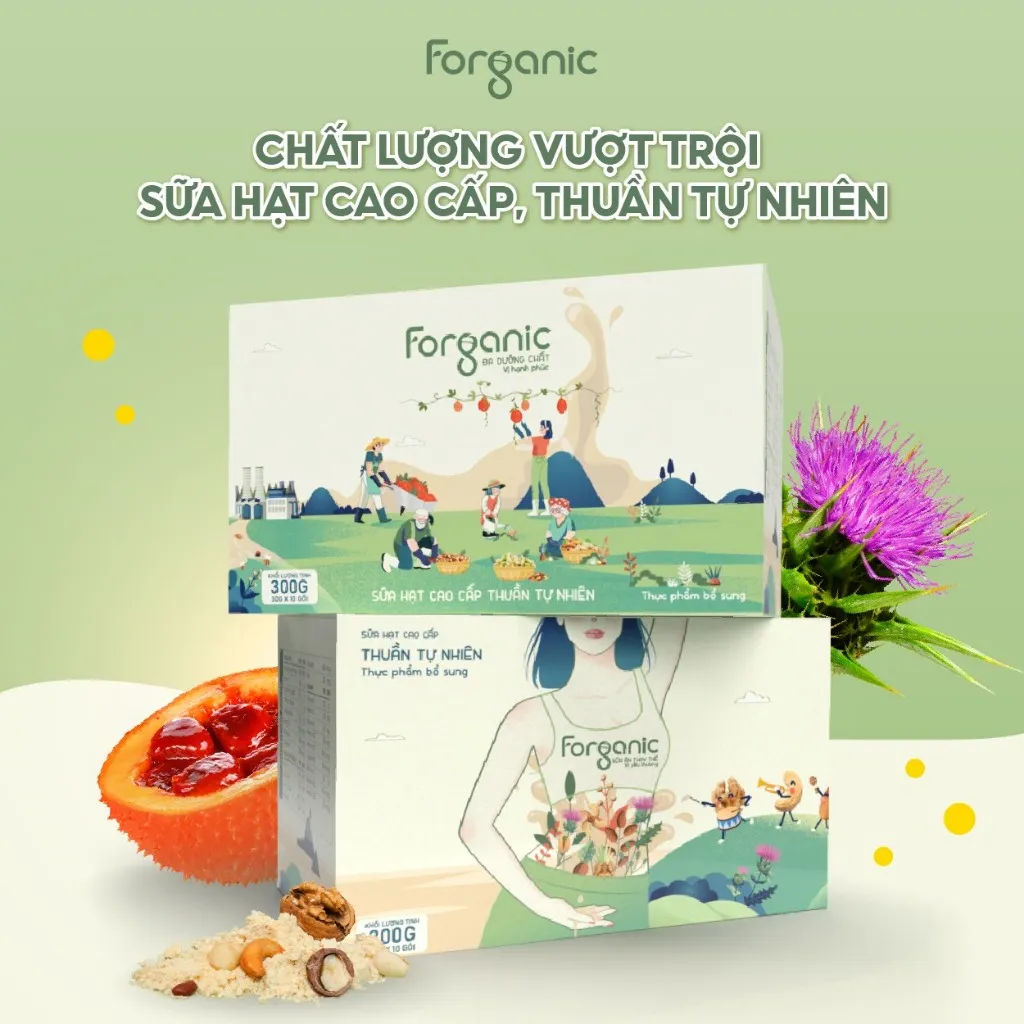 Ảnh Combo Sữa Hạt Forganic Bữa ăn thay thế 600G và Sữa hạt Forganic Đa dưỡng chất 800G 3