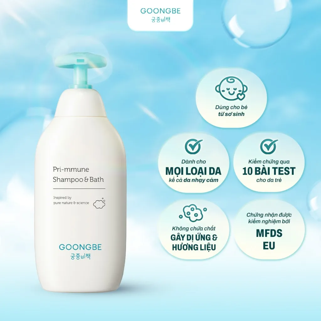 Ảnh Combo Sữa Tắm Gội Dịu Nhẹ & Kem Dưỡng Ẩm GOONGBE 2