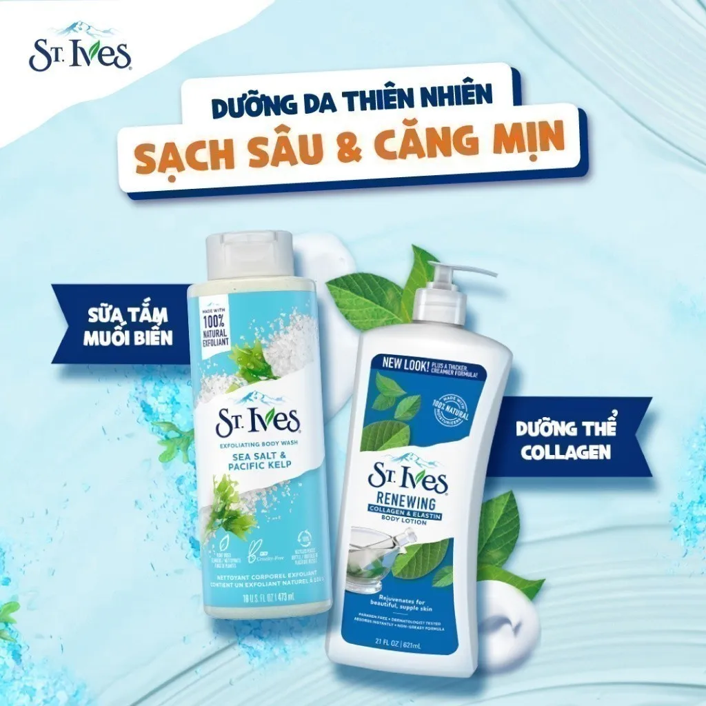 Ảnh Combo Sữa tắm và Sữa dưỡng thể ST.IVES (650ML + 621ML) (Tuỳ chọn) 4
