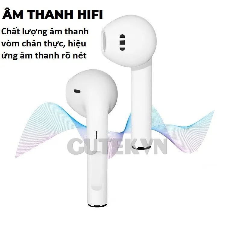 Ảnh Combo tai nghe bluetooth không dây Gutek inpods i12 pro tws 5.0 cảm ứng kèm case vỏ bảo vệ bao đựng 2