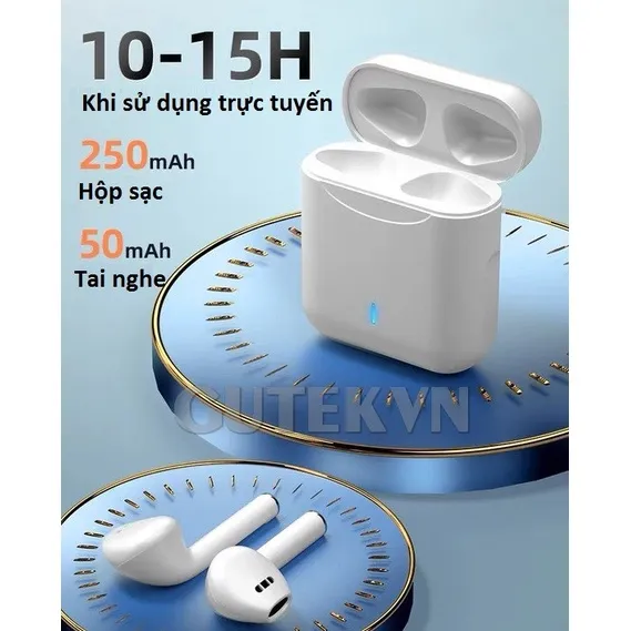 Ảnh Combo tai nghe bluetooth không dây Gutek inpods i12 pro tws 5.0 cảm ứng kèm case vỏ bảo vệ bao đựng 3