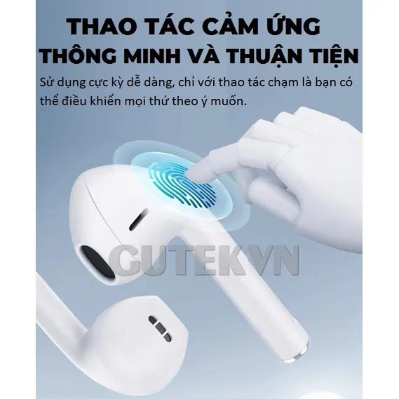 Ảnh Combo tai nghe bluetooth không dây Gutek inpods i12 pro tws 5.0 cảm ứng kèm case vỏ bảo vệ bao đựng 4