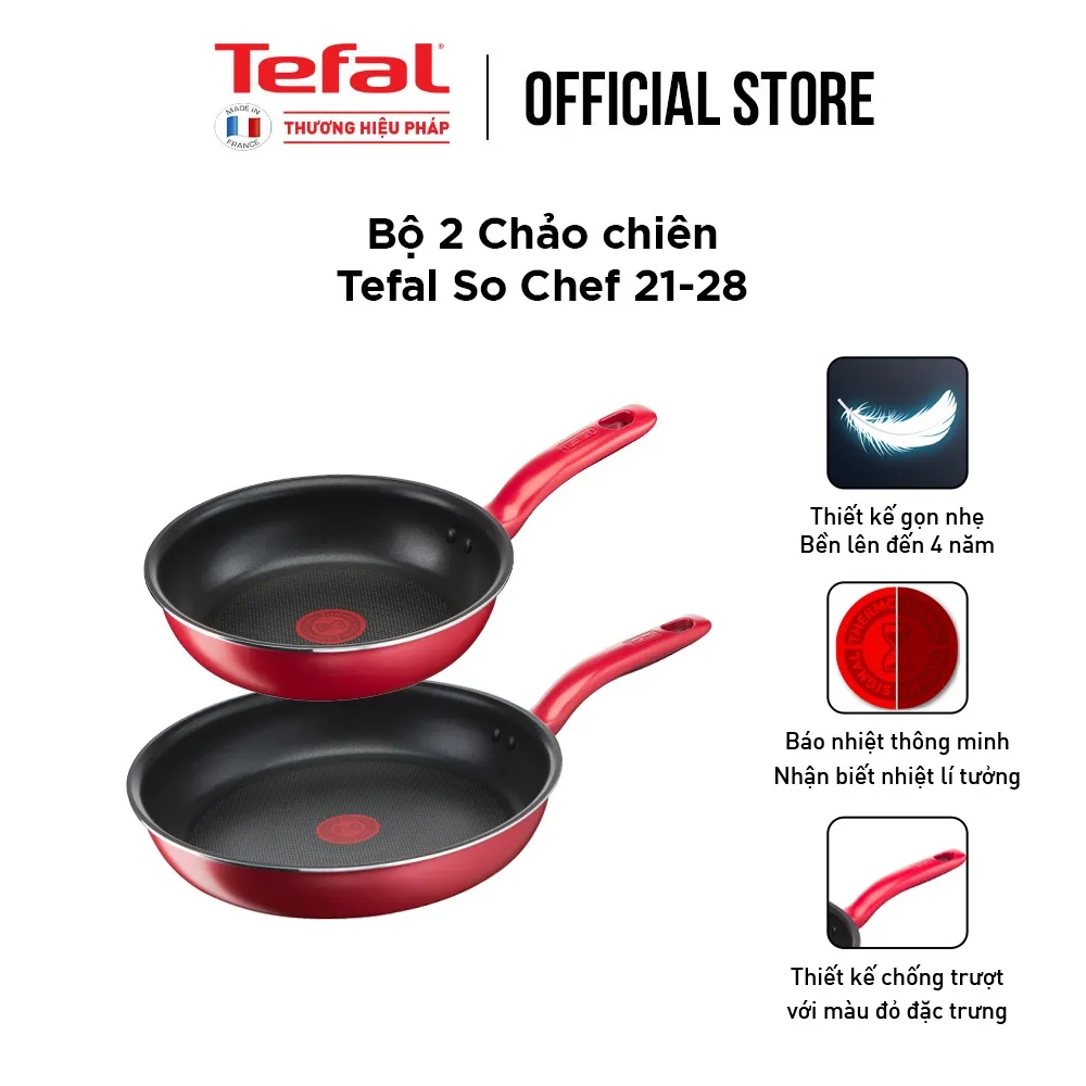 Ảnh Combo Tefal So Chef Chảo chiên 21cm & Chảo chiên 28cm 1