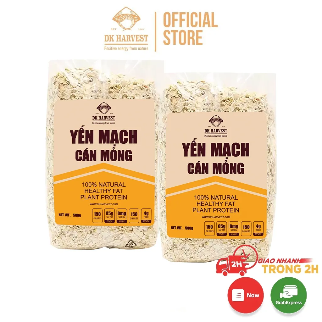 Ảnh COMBO TIẾT KIỆM (1kg-3kg) Yến Mạch Cán Dẹt 0.9mm DK Harvest -Nhập Khẩu Úc | Ngũ Cốc Dinh Dưỡng, Hỗ Trợ Giảm Cân 1
