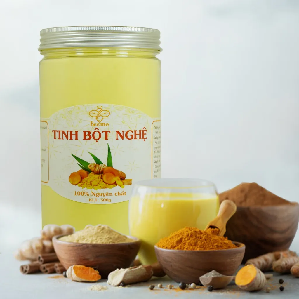 Ảnh Combo Tinh bột nghệ 500g + Mật ong hoa cà phê 1kg - Nguyên chất Beemo 4