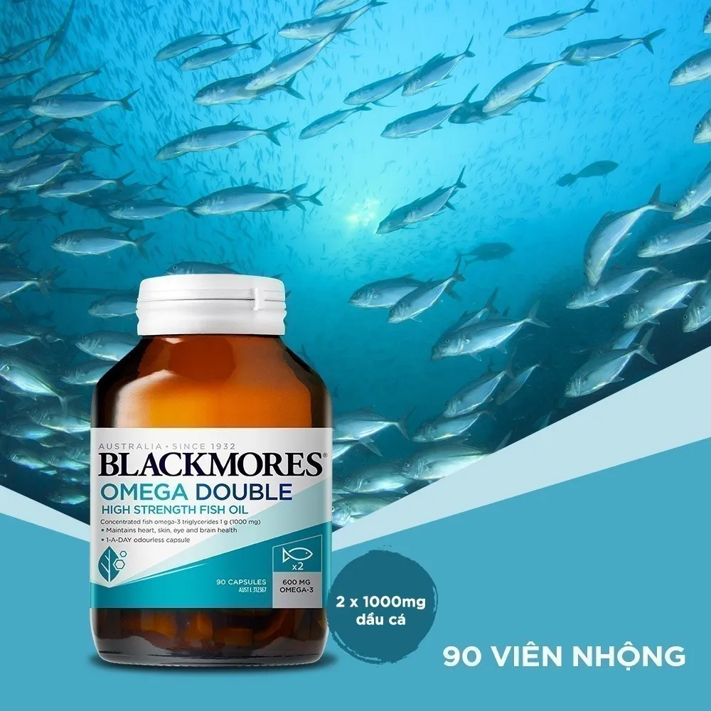 Ảnh Combo Tinh Dầu Hoa Anh Thảo Blackmores Evening Primrose Oil và Viên Uống Dầu Cá Blackmores Double Omega High Strength 4