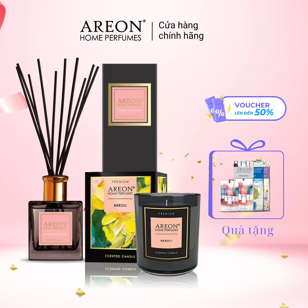 Ảnh Combo Tinh Dầu + Nến Thơm Để Phòng Cao Cấp Areon (Có Quà Tặng) 1