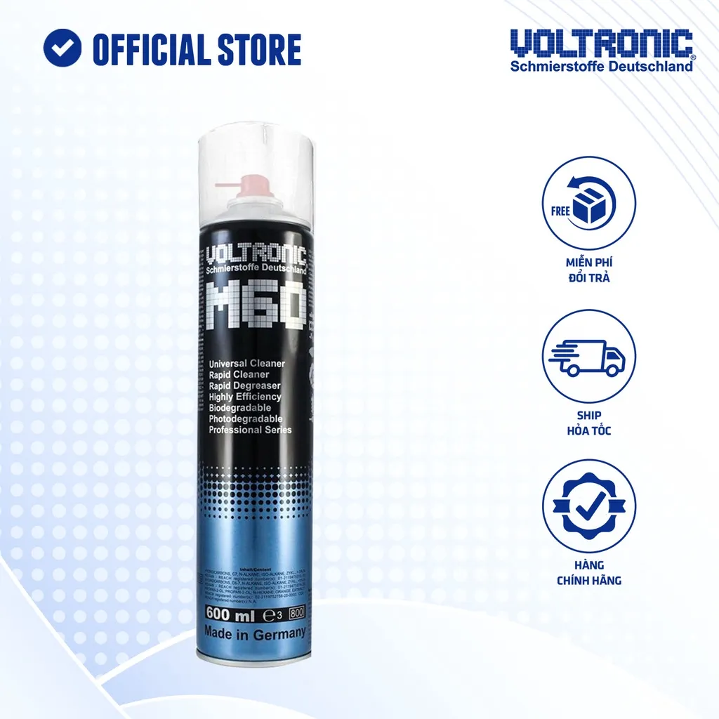 Ảnh Combo vệ sinh bảo dưỡng sên nhập khẩu Đức VOLTRONIC m60+ ix50 600ml JUMBO + bàn chải 1