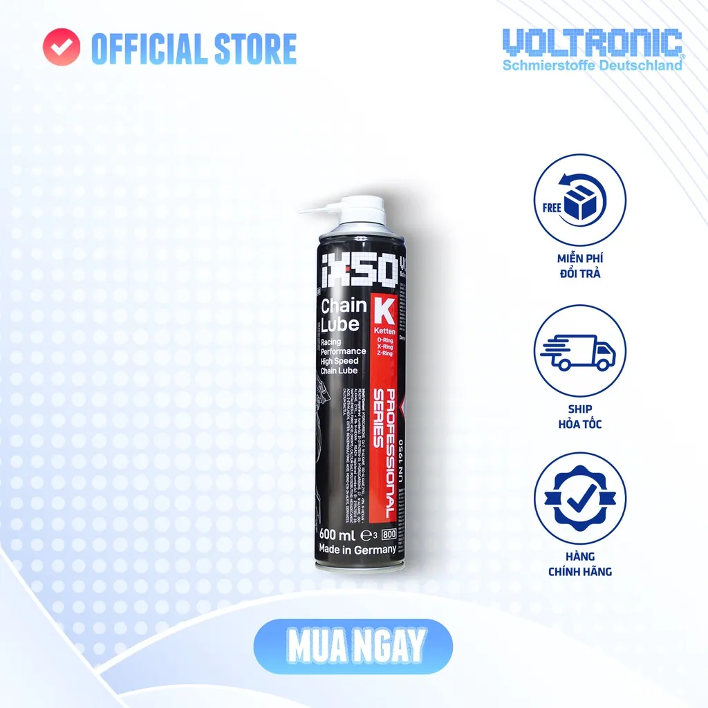Ảnh Combo vệ sinh bảo dưỡng sên nhập khẩu Đức VOLTRONIC m60+ ix50 600ml JUMBO + bàn chải 2