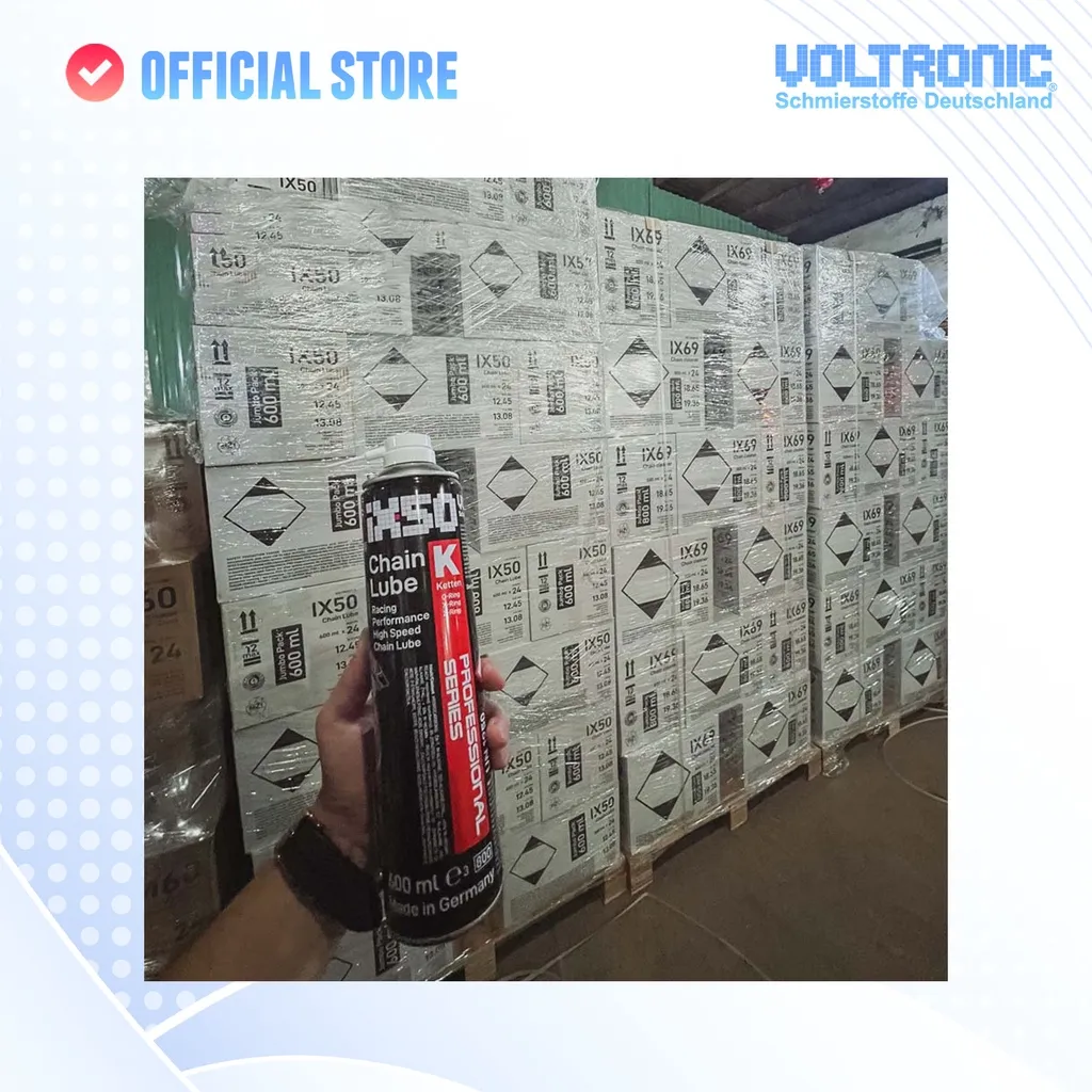Ảnh Combo vệ sinh bảo dưỡng sên nhập khẩu Đức VOLTRONIC m60+ ix50 600ml JUMBO + bàn chải 3