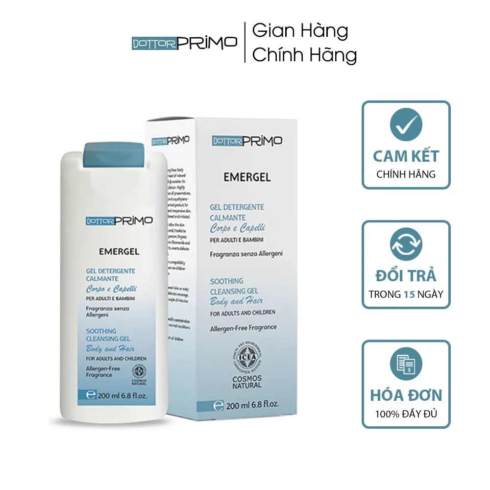 Ảnh Combo Viêm Da Cơ Địa, Eczema, Chàm Da, Nứt Nẻ DottorPrimo Skin Repair 20ml + Emergel 200ml 2