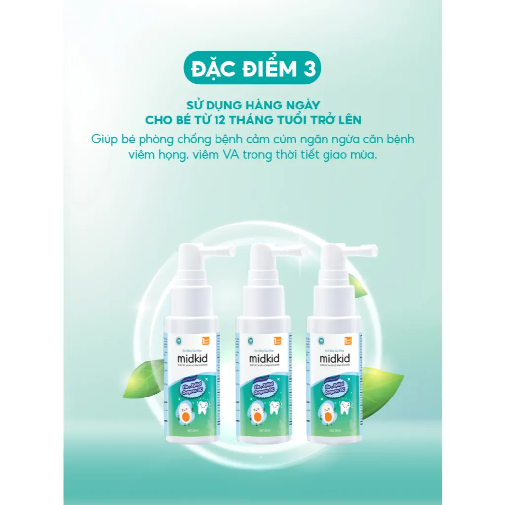 Ảnh Combo Xịt chống sâu răng Midkid vị nho 30ml + Bọt tâp đánh răng Midkid vị dâu 60ml cho bé từ 1 tuổi 4
