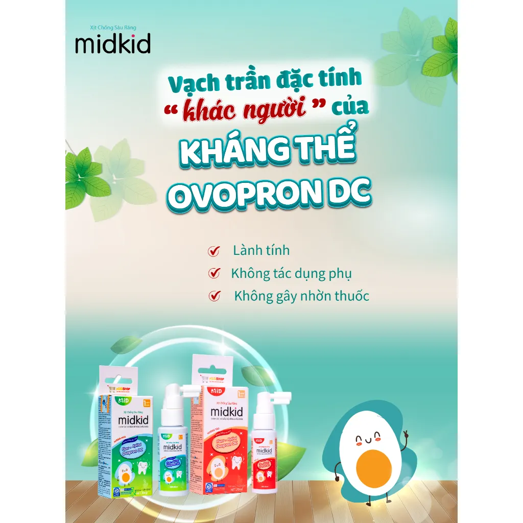 Ảnh Combo Xịt chống sâu răng Midkid vị nho + Bọt tâp đánh răng vị dâu - Tặng Bàn chải U hình thú ngẫu nhiên + Sticker 2