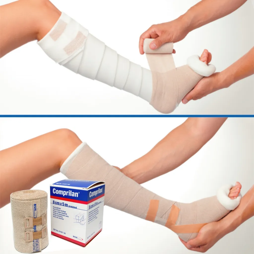 Ảnh Comprilan - Băng Quấn Phù Bạch Huyết Lớp 3, Dạng Cuộn, Màu Da, Size 8cmx5m 3