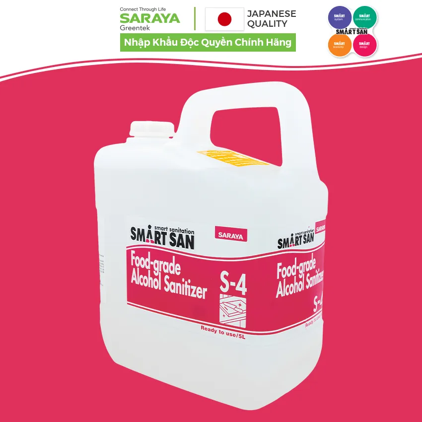 Ảnh Cồn Smart San Food-grade Alcohol Sanitizer S-4 Dùng Trong Chế Biến Thực Phẩm - Can 5Kg 3