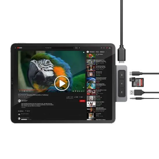 Ảnh Cổng chuyển Hyperdrive Media 6-in-1 HDMI 4K/60Hz USB- Hub đa phương diện – HD449 4