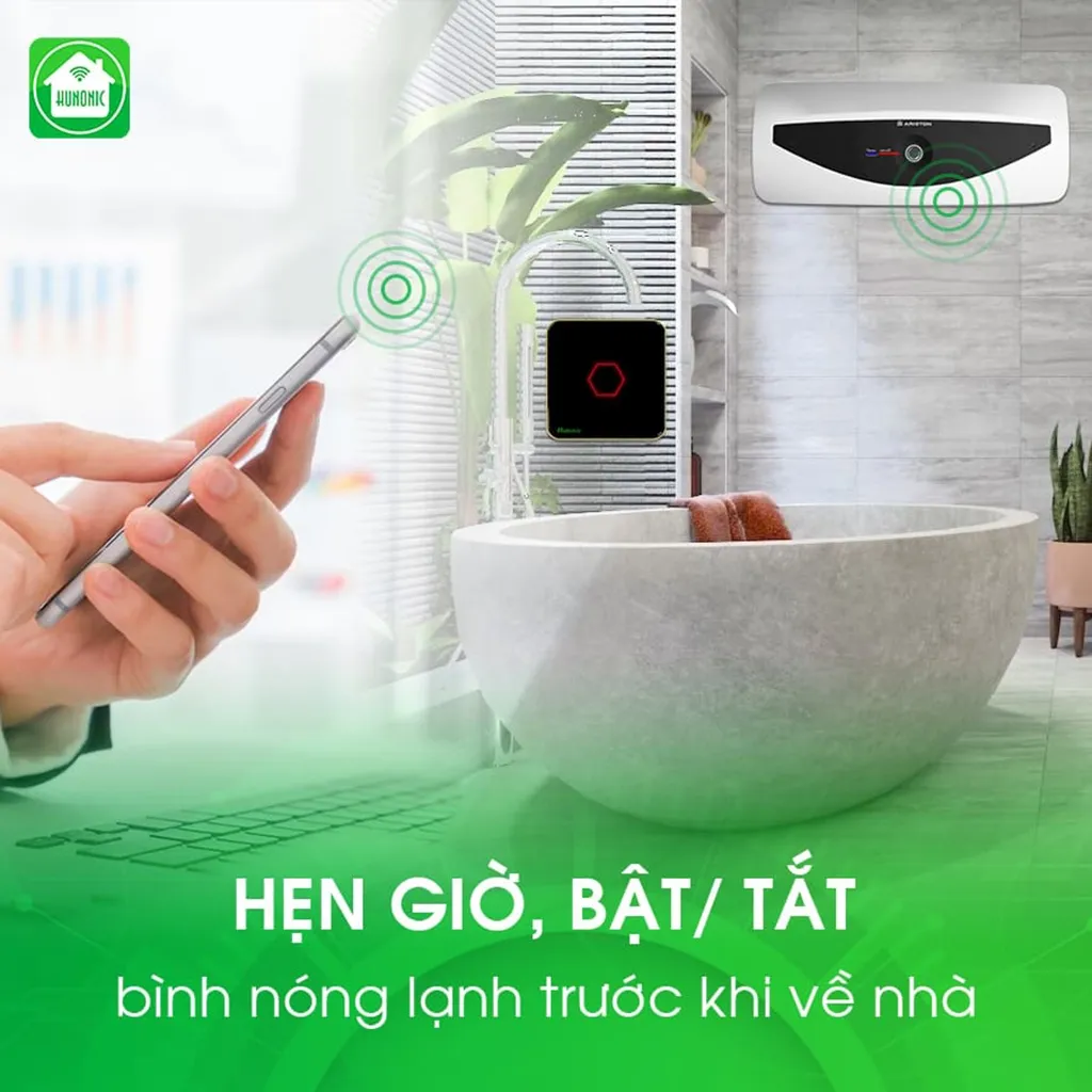 Ảnh Công Tắc Thông Minh Wifi Hunonic, Công Tắc Điều Khiển Từ Xa Qua Điện Thoại Hình Vuông - HNSV 3
